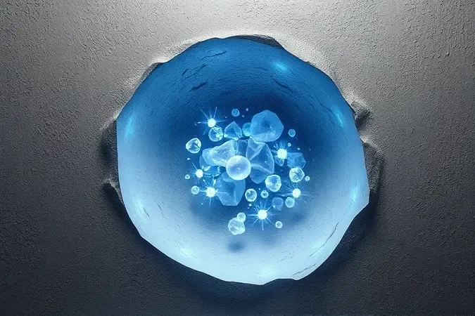 Visualização conceitual 3D de partículas de aditivos químicos se dispersando na matriz de concreto