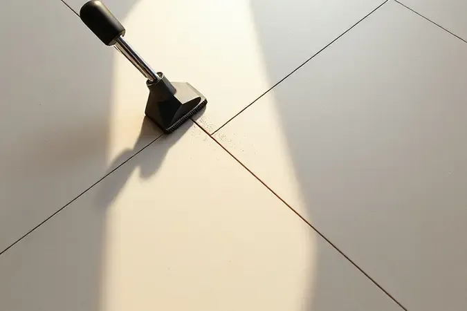 Corte de precisão em porcelanato de grande formato destacando alta performance e redução de perdas.