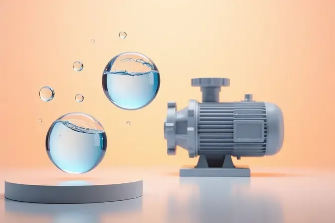 Renderização 3D conceitual simbolizando os benefícios e vantagens do uso de motobombas com design limpo e moderno