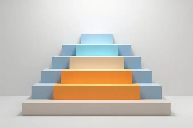Categorias de segurança elétrica representadas em renderização 3D com níveis geométricos e progressão de cores