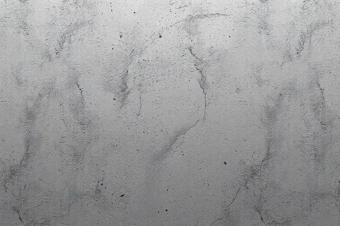Detalhe ampliado de superfície de cimento queimado mostrando textura suave e acabamento acetinado em tons de cinza.