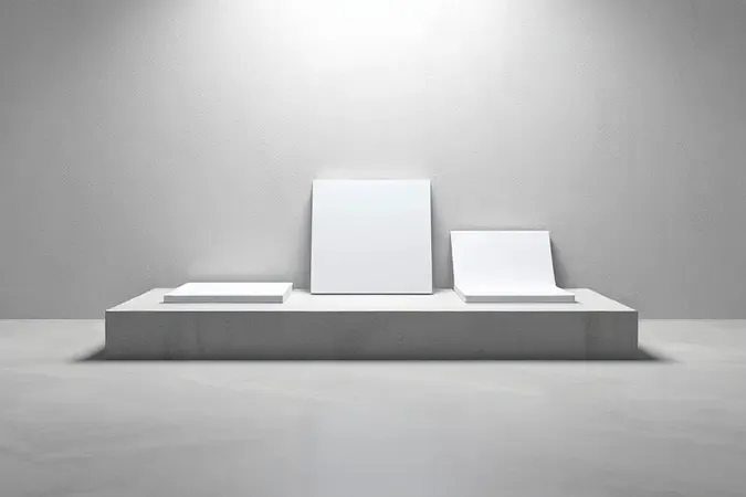 Três placas de porcelanato em degraus representando as classificações AC1, AC2 e AC3 com diferentes tons de argamassa.