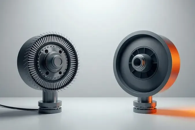 Comparação conceitual 3D entre mecanismos de furação com impacto e rotativa lado a lado