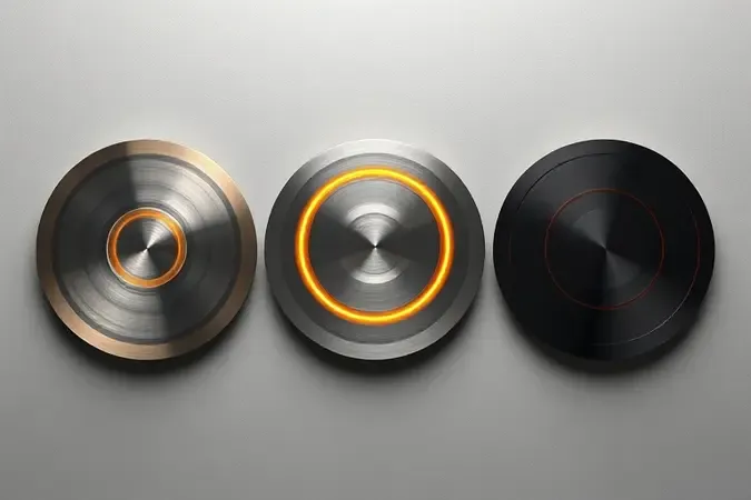 Visualização conceitual comparando órbitas de 8mm, 15mm e 21mm em politrizes orbitais automotivas.