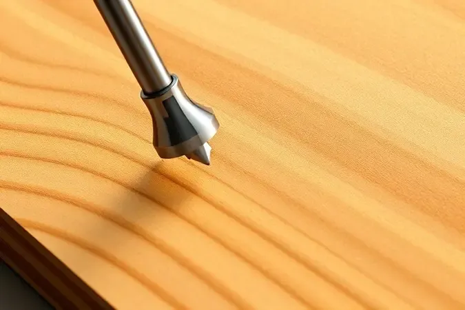 Renderização 3D conceitual de corte preciso de madeira com tupia destacando textura dos veios e iluminação profissional