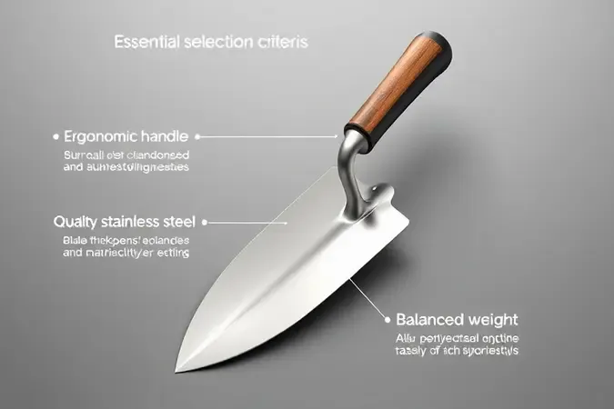 Critérios para escolher desempenadeira ideal com cabo ergonômico e lâmina de aço inoxidável em render 3D.