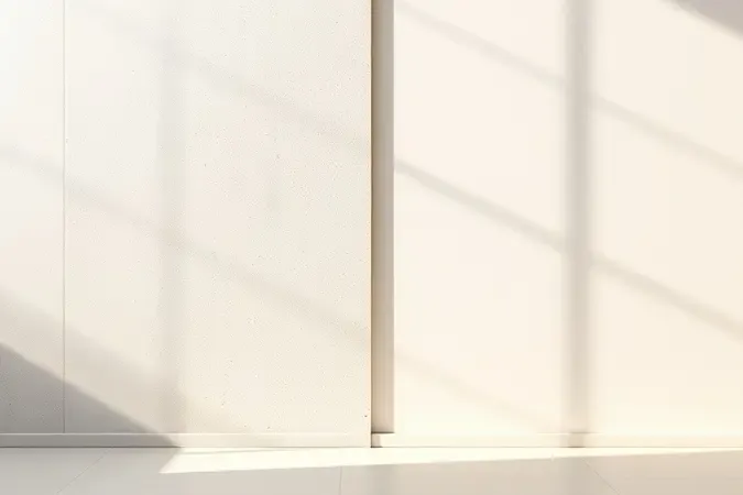 Comparação conceitual em render 3D entre massa corrida tradicional e massa acrílica, destacando diferenças de textura e acabamento.
