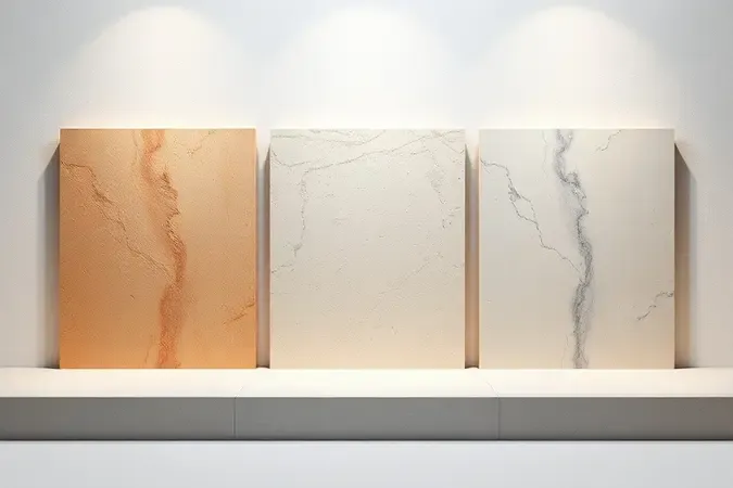 Render 3D conceitual comparando diferentes tipos de superfícies impermeabilizadas para auxiliar na escolha do produto ideal.