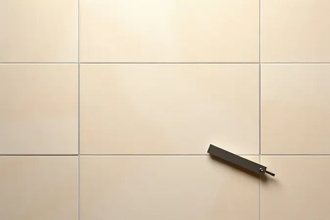 Espaçamento entre peças de revestimento com rejunte em render 3D conceitual