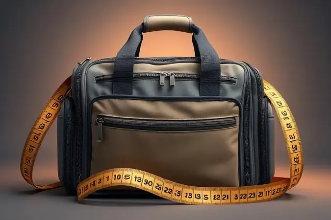 Renderização 3D conceitual de bolsa de ferramentas com interior visível destacando compartimentos e durabilidade