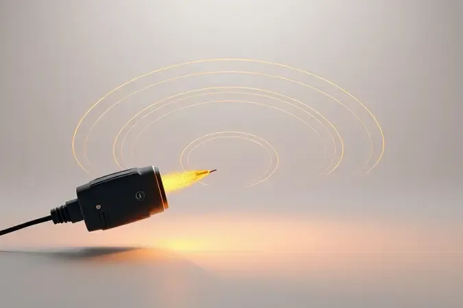 Ilustração 3D do princípio de funcionamento do detector de tensão por aproximação com linhas de campo eletromagnético