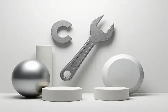 Render 3D conceitual sobre manutenção e durabilidade de roçadeiras a bateria.