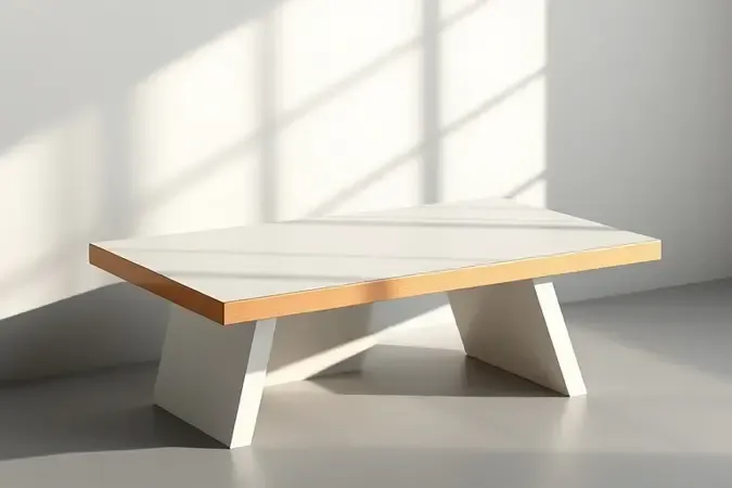 Mesa inclinável conceitual de serra tico-tico em renderização 3D para cortes angulares de precisão