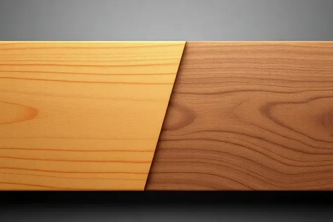 Render 3D conceitual mostrando a transição de madeira bruta para lixada, ilustrando visualmente a função da lixadeira de cinta.