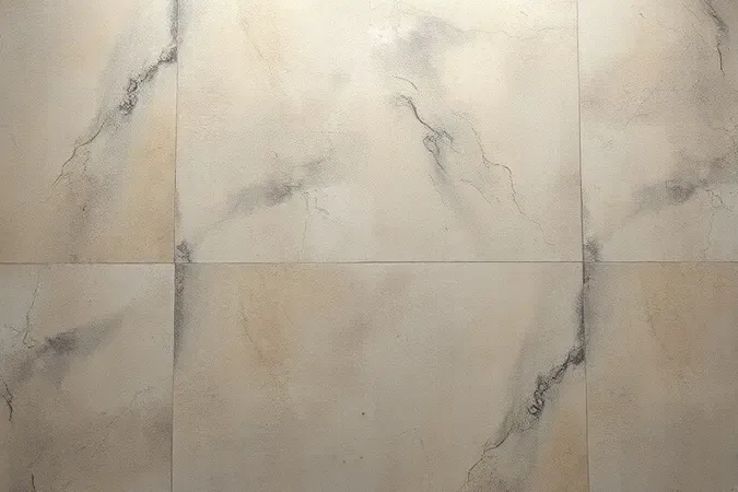 Piso de cimento queimado com acabamento impecável e proteção acetinada em vista superior