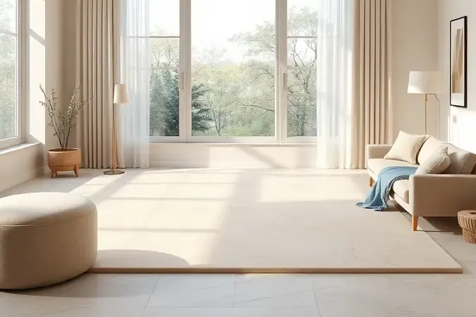 Porcelanato acetinado com acabamento fosco aveludado e textura suave em ambiente residencial com iluminação natural difusa.