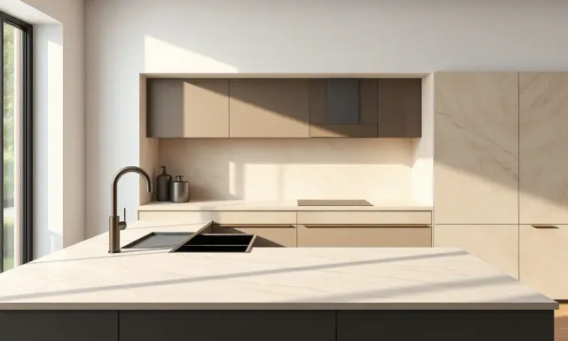 Porcelanato para cozinha: 9 ideias e inspirações de decoração (Guia 2026)