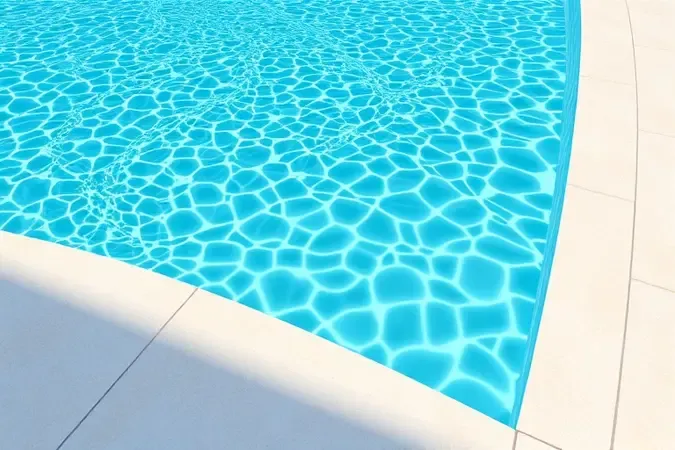Borda de piscina com porcelanato antiderrapante para segurança em área externa molhada