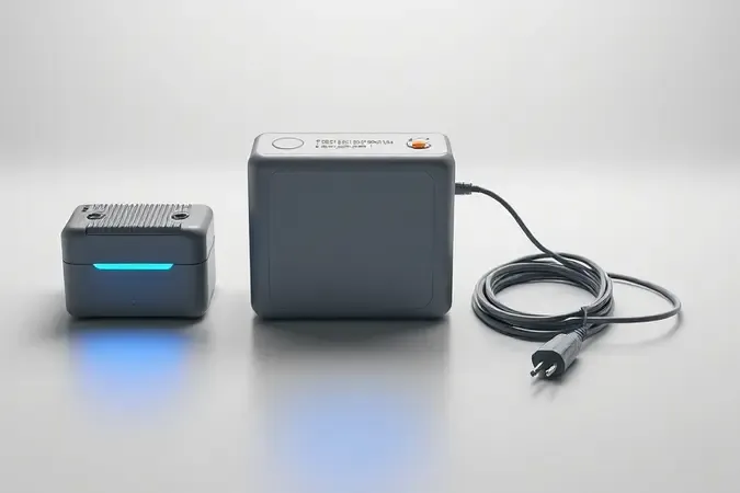 Render 3D conceitual comparando três opções de alimentação para parafusadeira: bateria 12V, bateria 18V e cabo de energia com fio.