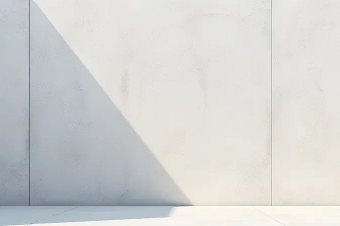 Render 3D de parede externa limpa e lisa pronta para receber tratamento impermeabilizante profissional.