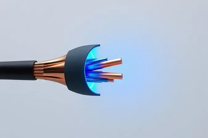 Render 3D conceitual mostrando fio de cobre envolto por camada protetora de fita isolante, ilustrando o princípio do isolamento elétrico.