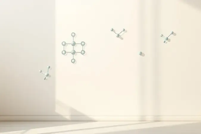 Visualização conceitual de barreira antimicrobiana com estruturas moleculares protetoras sobre superfície pintada