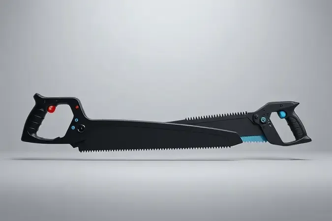 Três tipos diferentes de arcos de serra dispostos lado a lado em renderização 3D limpa